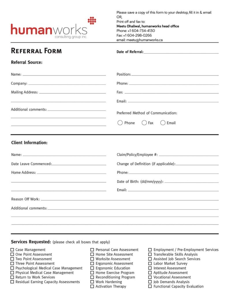 Link to humanworks referral form